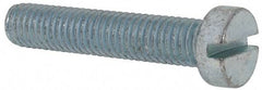 Value Collection - M8x1.25, 40mm Length Under Head Slotted Drive Machine Screw - Cheese Head, Grade 4.8 Steel, Zinc-Plated Finish, Without Washer - Benchmark Tooling