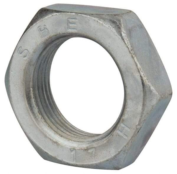 Value Collection - M22x2.50 Steel Right Hand Hex Jam Nut - 32mm Across Flats, 11mm High, Zinc-Plated Finish - Benchmark Tooling