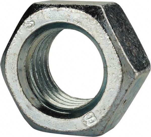 Value Collection - M27x3.00 Steel Right Hand Hex Nut - 41mm Across Flats, 22mm High, Zinc-Plated Finish - Benchmark Tooling