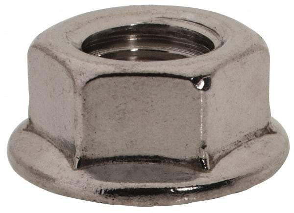 Value Collection - 3/8-24, 3/4" Flange Diam, Serrated Flange Nut - Grade 18-8 Stainless Steel, Uncoated Finish, 0.347" Flange Height - Benchmark Tooling