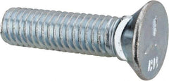 Value Collection - 3/8-16 UNC, 1-1/2" OAL, Steel Plow Bolt - Zinc-Plated Finish, Grade 5 - Benchmark Tooling