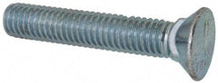 Value Collection - 7/16-14 UNC, 2-1/2" OAL, Steel Plow Bolt - Zinc-Plated Finish, Grade 5 - Benchmark Tooling