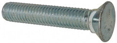 Value Collection - 1/2-13 UNC, 2-3/4" OAL, Steel Plow Bolt - Zinc-Plated Finish, Grade 5 - Benchmark Tooling