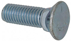 Value Collection - 5/8-11 UNC, 2" OAL, Steel Plow Bolt - Zinc-Plated Finish, Grade 5 - Benchmark Tooling