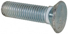 Value Collection - 5/8-11 UNC, 2-1/2" OAL, Steel Plow Bolt - Zinc-Plated Finish, Grade 5 - Benchmark Tooling