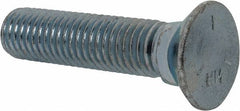 Value Collection - 5/8-11 UNC, 2-3/4" OAL, Steel Plow Bolt - Zinc-Plated Finish, Grade 5 - Benchmark Tooling