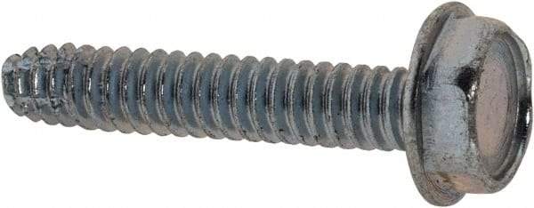 Value Collection - #6-32 UNC Thread, 3/4" Length Under Head, Hex Drive Steel Thread Cutting Screw - Hex Head, Grade 2, Point Type F, Zinc-Plated Finish - Benchmark Tooling
