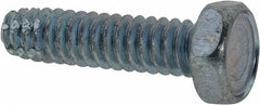 Value Collection - #10-24 UNC Thread, 3/4" Length Under Head, Hex Drive Steel Thread Cutting Screw - Hex Head, Grade 2, Point Type F, Zinc-Plated Finish - Benchmark Tooling