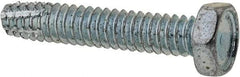 Value Collection - #10-24 UNC Thread, 1" Length Under Head, Hex Drive Steel Thread Cutting Screw - Hex Head, Grade 2, Point Type F, Zinc-Plated Finish - Benchmark Tooling