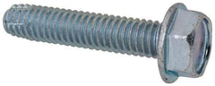 Value Collection - 5/16-18 UNC Thread, 1-1/2" Length Under Head, Hex Drive Steel Thread Cutting Screw - Hex Head, Grade 2, Point Type F, Zinc-Plated Finish - Benchmark Tooling