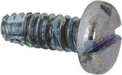Value Collection - #4-40 UNC Thread, 5/16" Length Under Head, Slotted Drive Steel Thread Cutting Screw - Pan Head, Grade 2, Point Type F, Zinc-Plated Finish - Benchmark Tooling