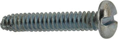 Value Collection - #4-40 UNC Thread, 5/8" Length Under Head, Slotted Drive Steel Thread Cutting Screw - Pan Head, Grade 2, Point Type F, Zinc-Plated Finish - Benchmark Tooling