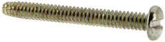 Value Collection - #4-40 UNC Thread, 1" Length Under Head, Slotted Drive Steel Thread Cutting Screw - Pan Head, Grade 2, Point Type F, Zinc-Plated Finish - Benchmark Tooling