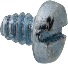 Value Collection - #6-32 UNC Thread, 3/16" Length Under Head, Slotted Drive Steel Thread Cutting Screw - Pan Head, Grade 2, Point Type F, Zinc-Plated Finish - Benchmark Tooling