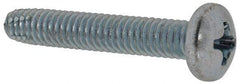 Value Collection - #8-32 UNC Thread, 1" Length Under Head, Phillips Drive Steel Thread Cutting Screw - Pan Head, Grade 2, Point Type F, Zinc-Plated Finish - Benchmark Tooling