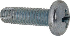 Value Collection - #10-32 UNF Thread, 5/8" Length Under Head, Phillips Drive Steel Thread Cutting Screw - Pan Head, Grade 2, Point Type F, Zinc-Plated Finish - Benchmark Tooling