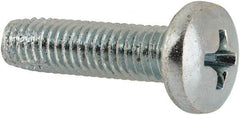 Value Collection - #10-32 UNF Thread, 3/4" Length Under Head, Phillips Drive Steel Thread Cutting Screw - Pan Head, Grade 2, Point Type F, Zinc-Plated Finish - Benchmark Tooling