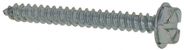 Value Collection - #6 Hex Washer Head Slotted Sheet Metal Screw - Steel, 1-1/4" Length Under Head, Grade 2 - Benchmark Tooling