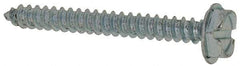 Value Collection - #6 Hex Washer Head Slotted Sheet Metal Screw - Steel, 1-1/4" Length Under Head, Grade 2 - Benchmark Tooling