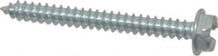 Value Collection - #10 Hex Washer Head Slotted Sheet Metal Screw - Steel, 1-3/4" Length Under Head, Grade 2 - Benchmark Tooling