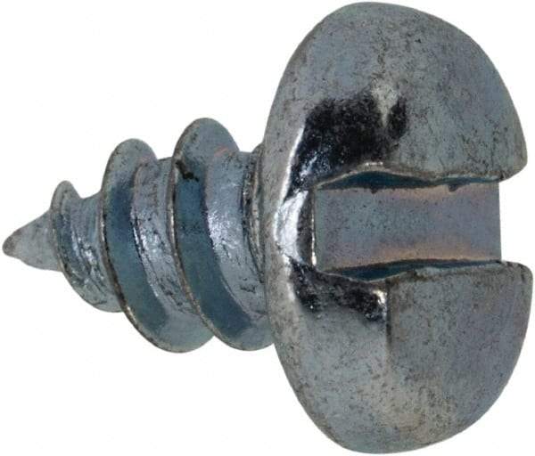 Value Collection - #8 Pan Head Slotted Sheet Metal Screw - Steel, 1/4" Length Under Head, Grade 2 - Benchmark Tooling