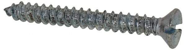 Value Collection - #8 Flat Head Slotted Sheet Metal Screw - Steel, 1-1/2" OAL, Grade 2 - Benchmark Tooling