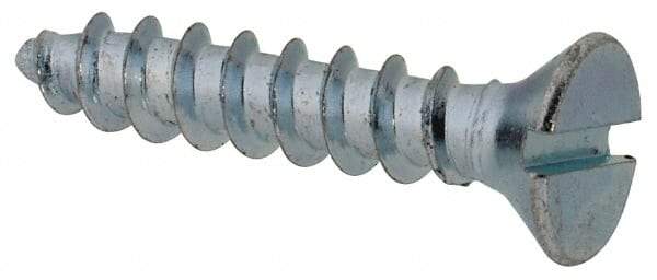Value Collection - #10 Flat Head Slotted Sheet Metal Screw - Steel, 1" OAL, Grade 2 - Benchmark Tooling