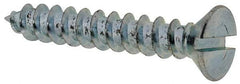 Value Collection - #10 Flat Head Slotted Sheet Metal Screw - Steel, 1-1/4" OAL, Grade 2 - Benchmark Tooling