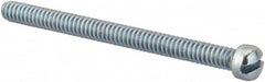 Value Collection - #6-32 UNC, 1-3/4" Length Under Head Slotted Drive Machine Screw - Fillister Head, Grade 2 Steel, Zinc-Plated Finish, Without Washer - Benchmark Tooling