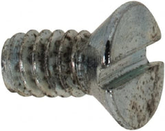 Value Collection - #2-56 UNC, 3/16" OAL Slotted Drive Machine Screw - Flat Head, Grade 2 Steel, Zinc-Plated Finish, Without Washer - Benchmark Tooling