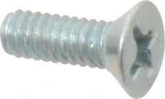 Value Collection - #5-40 UNC, 3/8" OAL Phillips Drive Machine Screw - Flat Head, Grade 2 Steel, Zinc-Plated Finish, Without Washer - Benchmark Tooling