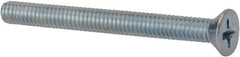 Value Collection - #8-32 UNC, 1-3/4" OAL Phillips Drive Machine Screw - Flat Head, Grade 2 Steel, Zinc-Plated Finish, Without Washer - Benchmark Tooling
