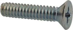 Value Collection - #10-24 UNC, 7/8" OAL Phillips Drive Machine Screw - Flat Head, Grade 2 Steel, Zinc-Plated Finish, Without Washer - Benchmark Tooling