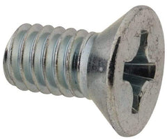 Value Collection - 5/16-18 UNC, 5/8" OAL Phillips Drive Machine Screw - Flat Head, Grade 2 Steel, Zinc-Plated Finish, Without Washer - Benchmark Tooling