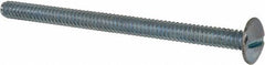 Value Collection - #6-32 UNC, 2" Length Under Head Slotted Drive Machine Screw - Truss Head, Grade 2 Steel, Zinc-Plated Finish, Without Washer - Benchmark Tooling
