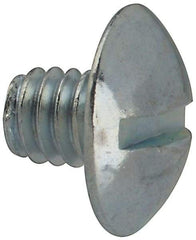 Value Collection - #8-32 UNC, 3/16" Length Under Head Slotted Drive Machine Screw - Truss Head, Grade 2 Steel, Zinc-Plated Finish, Without Washer - Benchmark Tooling