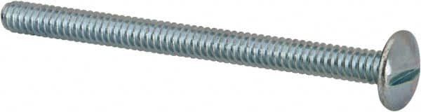 Value Collection - #10-24 UNC, 2-1/2" Length Under Head Slotted Drive Machine Screw - Truss Head, Grade 2 Steel, Zinc-Plated Finish, Without Washer - Benchmark Tooling