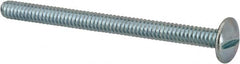 Value Collection - #10-24 UNC, 2-1/2" Length Under Head Slotted Drive Machine Screw - Truss Head, Grade 2 Steel, Zinc-Plated Finish, Without Washer - Benchmark Tooling