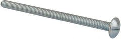 Value Collection - 1/4-20 UNC, 4" Length Under Head Slotted Drive Machine Screw - Truss Head, Grade 2 Steel, Zinc-Plated Finish, Without Washer - Benchmark Tooling