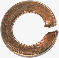 Value Collection - #5, 0.127" ID, 0.031" Thick Split Lock Washer - Silicon Bronze, Uncoated, 0.127" Min ID, 0.133" Max ID, 0.236" Max OD - Benchmark Tooling