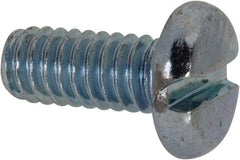 Value Collection - #12-24 UNC, 1/2" Length Under Head Slotted Drive Machine Screw - Pan Head, Grade 2 Steel, Zinc-Plated Finish, Without Washer - Benchmark Tooling