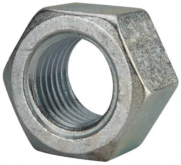 Value Collection - 2 - 4-1/2 UNC Steel Right Hand Hex Nut - 3" Across Flats, 1-23/32" High, Zinc Clear Finish - Benchmark Tooling