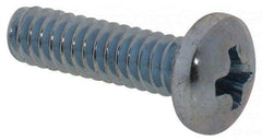 Value Collection - #4-40 UNC, 7/16" Length Under Head Phillips Drive Machine Screw - Pan Head, Grade 2 Steel, Zinc-Plated Finish, Without Washer - Benchmark Tooling