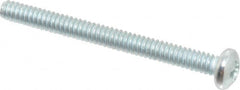 Value Collection - #4-40 UNC, 1-1/4" Length Under Head Phillips Drive Machine Screw - Pan Head, Grade 2 Steel, Zinc-Plated Finish, Without Washer - Benchmark Tooling