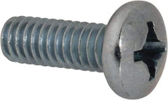 Value Collection - #12-24 UNC, 5/8" Length Under Head Phillips Drive Machine Screw - Pan Head, Grade 2 Steel, Zinc-Plated Finish, Without Washer - Benchmark Tooling