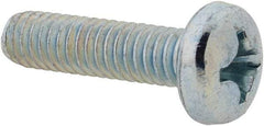 Value Collection - #12-24 UNC, 7/8" Length Under Head Phillips Drive Machine Screw - Pan Head, Grade 2 Steel, Zinc-Plated Finish, Without Washer - Benchmark Tooling