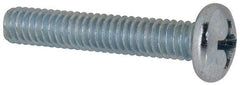 Value Collection - #12-24 UNC, 1-1/4" Length Under Head Phillips Drive Machine Screw - Pan Head, Grade 2 Steel, Zinc-Plated Finish, Without Washer - Benchmark Tooling