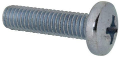 Value Collection - 3/8-16 UNC, 1-1/2" Length Under Head Phillips Drive Machine Screw - Pan Head, Grade 2 Steel, Zinc-Plated Finish, Without Washer - Benchmark Tooling