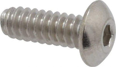 Value Collection - #6-32 UNC Hex Socket Drive, Button Screw - Grade 316 Stainless Steel, Uncoated, 3/8" Length Under Head - Benchmark Tooling