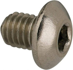 Value Collection - #10-32 UNF Hex Socket Drive, Button Screw - Grade 316 Stainless Steel, Uncoated, 1/4" Length Under Head - Benchmark Tooling